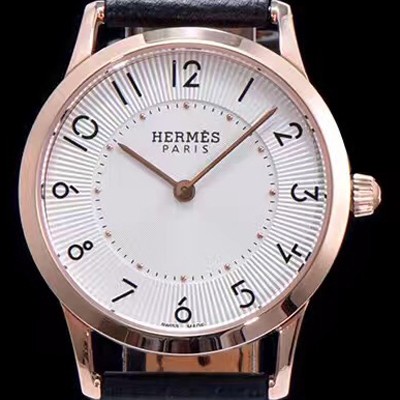 레플리카 [에르메스] 남성용 슬림 데르메스 W041767WW00 화이트 다이얼 춰츠 무브먼트 HEM4205  