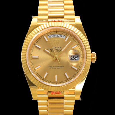 레플리카 [로렉스] 남성용 데이데이트 m228238-0003 18K 옐로우골드 40mm 오토매틱 Cal.3255 타입 샴페인 다이얼 rol5299  