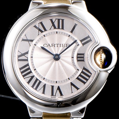 레플리카 [까르띠에] 남성용 발롱블루 드 까르띠에 W69008Z3 28-33-36mm 사이즈 18k 옐로골드 투톤 콤비 화이트 실버 썬더스트 다이얼 브레이슬릿 스위스 정품 쿼츠 무브먼트 CAR0020  