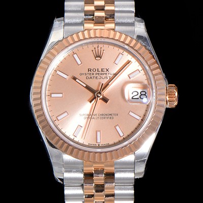 레플리카 [로렉스] 여성용 2021신상 데이져스트 오토매틱 ETA-2688 31mm 18K로즈골드 메탈줄 골드 다이얼 rol60491  