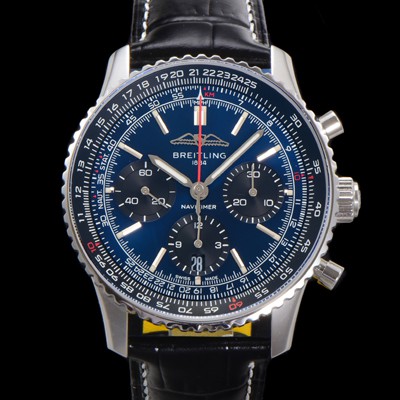 레플리카 [브라이틀링] 남성용 네비타이머 AB0139241C1P1 크로노그래프 ETA7750-2 타입 오토매틱 43mm 가죽줄 블루 다이얼 bre5999  