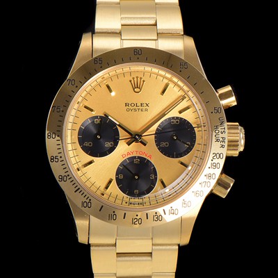 레플리카 [로렉스] 남성용 1965년 모델 클래식  코스모그래프 데이토나  Ref.6239 수동감기/기계식 37mm 18K옐루골드 스크류 다운 푸셔 메탈줄 골드다이얼 rol1235  
