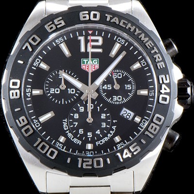 레플리카 [태그호이어] 남성용 칼리버 포뮬러 크로노 그래프 스위스 쿼츠 블랙다이얼 TAG0402  