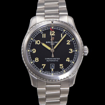 레플리카 [브라이틀링] 남성용 네비타이머 A17314101B1A1 오토매틱 2824 타입 41mm 메탈줄 블랙 다이얼 bre6053  