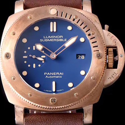 레플리카 [파네라이] 남성용 서브머서블 1950 3데이즈 브론조 PAM00671 오토매틱 Cal.P9010 무브먼트 블루 다이얼 PAN1222  