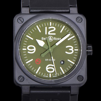 레플리카 [벨엔로즈] 남성용 BR03-92 다이버 세라믹 오토매틱 9015 타입 42mm 우레탄줄 그린 다이얼 bel80298  