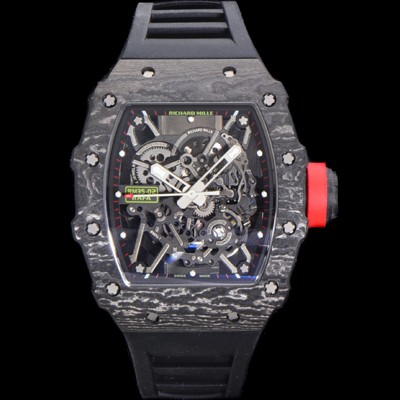 레플리카 [리차드밀러] 남성용 RM035-02 라파 50mm 카본 오토매틱 무브먼트 우레탄줄 스캘래톤 다이얼 ric0286  