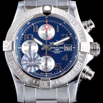 레플리카 [브라이틀링] 남성용 어벤져II A1338111/C870/170A 스카이랜드1884 크로노그래프 블루 다이얼 브레이슬릿 7750B-2오토매틱 무브먼트 BRE0233  
