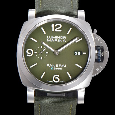 레플리카 [파네라이] 남성용 PAM01356 루미노르 마리나 오토매틱 Cal P.9010 타입 44mm 가죽줄 그린다이얼 pan9239  