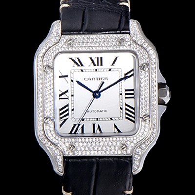 레플리카 [까르띠에] 남성용 산토스 더 까르띠에 WJSA0006 오토매틱 ETA2892-2 보석시계 35.1미리 화이트다이얼 CAR13942  