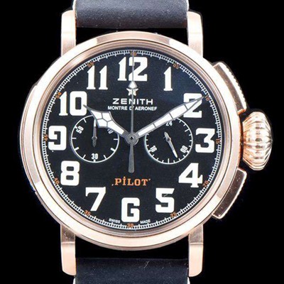 레플리카 [제니스] 남성용 파일럿 헤리티지 타입20 29.2430.4069/21.C800 엑스트라 스페셜!!크로노그래프 매트 블랙 다이얼 일본 수입산 쿼츠 무브먼트 ZEN4205  