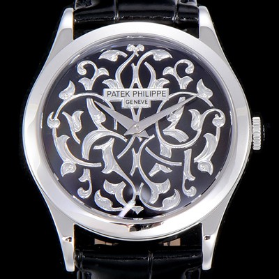 레플리카 [파텍필립]남성용 칼라트라바 인그레이빙 38미리 오토매틱 블랙다이얼 PAT78506  
