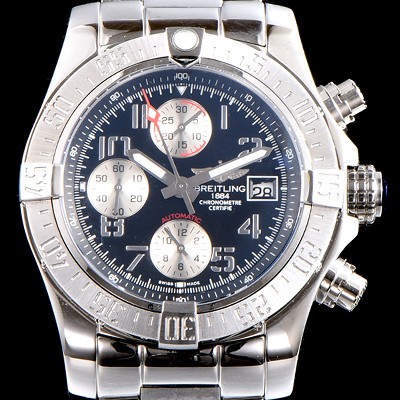 레플리카 [브라이틀링] 남성용 슈퍼 어벤져II A1338111|BC33|170A 크로노그래프 블랙 다이얼 브레이슬릿 오토매틱 무브먼트 BRE0250  