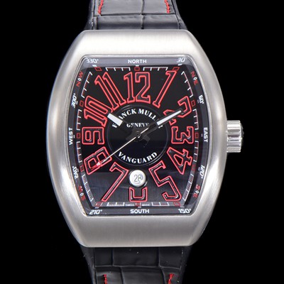 레플리카 [프랭크뮬러] 남성용 뱅가드 2824 므브먼트 오토매틱 44미리 러버밴드 블랙다이얼 FRA75486  