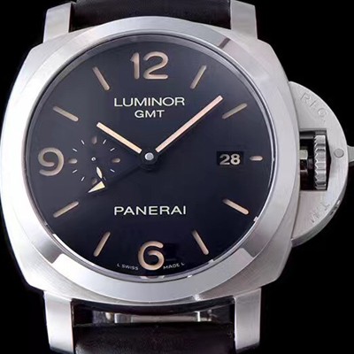 레플리카 [파네라이] 남성용 루미노르 1950 지엠티 PAM00586 시리즈 블랙 다이얼 슈퍼루미노바 야광 인덱스 오토매틱 무브먼트 PAN0205  