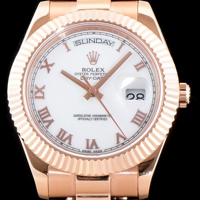 레플리카 [로렉스] 남성용 오이스터퍼페츄얼 데이데이트 로즈골드 화이트다이얼 오토매틱 무브먼트 ROL0004  
