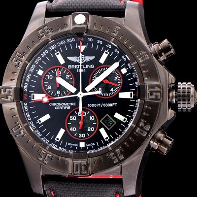 레플리카 [브라이틀링] 남성용 원드라이더 44mm 크로노그라프 쿼츠 블랙다이얼 BRE0440  
