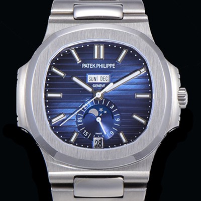 레플리카 [파텍필립] 남성용 노틸러스 5726/1A-014 오토매틱 Cal.324 타입 40미리 문페이즈 블루다이얼 PAT75154  