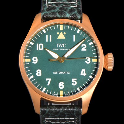 레플리카 [아이더블유씨] 남성용 빅 파일럿 워치 IW329702 브론즈 스핏파이어 43mm 오토매틱 9015 타입 가죽줄 그린다이얼 iwc39263  
