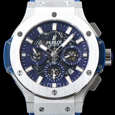 레플리카 [휴블렛] 남성용 New pgrade!!빅뱅 311.SX.1170.GR 크로노그래프 44MM 블루&스켈레톤 다이얼 수정형 ETA 7750 오토매틱 무브먼트 HUB0230  