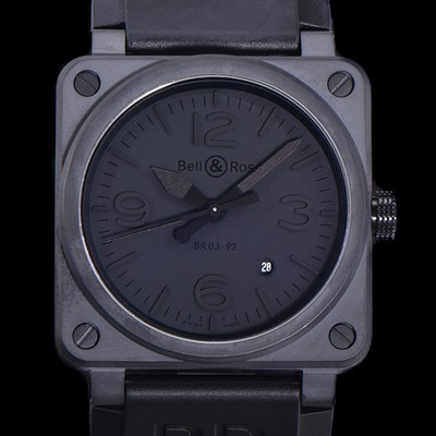 레플리카 [벨엔로즈] 남성용 BR03-92 다이버 세라믹 오토매틱 9015 타입 42mm 우레탄줄 블랙 다이얼 bel80300  