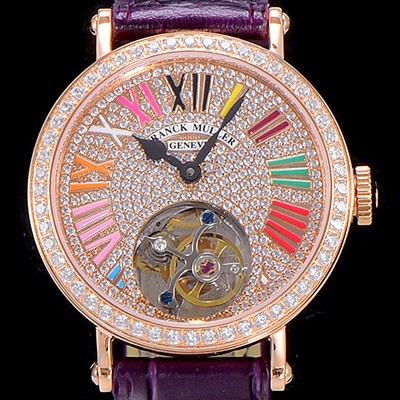 레플리카 [프랭크뮬러] 론드 래디 컬러드림 투어빌론 34mm 다이아세팅 화이트다이얼 FRA99378  