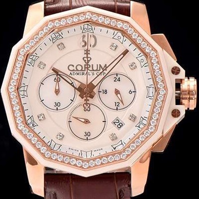 레플리카 [코럼] 남성용 애드머를스 컵 크로노 화이트다이얼 COR010  