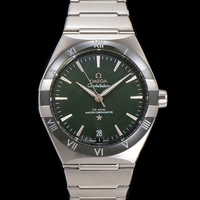 레플리카 [오메가] 남성용 1:1수제공정! 131.30.41.21.99.002 무브UP 컨스틸레이션 코-엑시얼 마스터 오토매틱 Cal.8900타입 41mm  메탈줄 그린 다이얼 omg20178  
