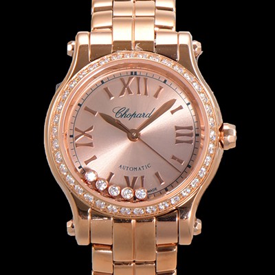 레플리카 [쇼파드] 여성용 해피 다이아몬드 오토매틱 ETA2892-2 타입 36mm 래이디스/금장시계 18K로즈골드  골드다이얼 cho2951  