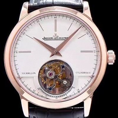 레플리카 [예거르쿨트르] 남성용 마스터 화이트 다이얼 투어빌론 무브먼트 JAG4251  