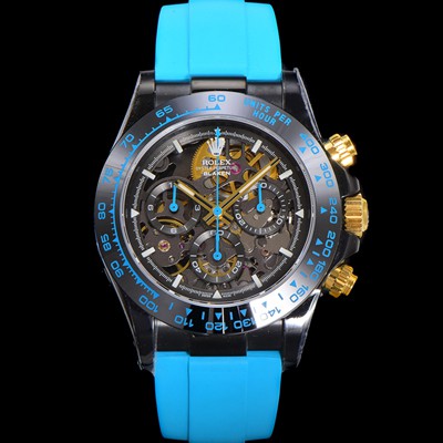 레플리카 [로렉스]남성용 데이토나 세라믹 베젤 40mm 크로노그래프 오토매틱 Cal.4130 무브먼트 스켈레톤 다이얼 rol5377  