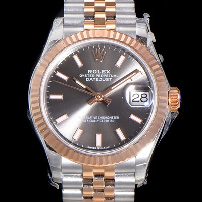 레플리카 [로렉스] 여성용 2021신상 데이져스트 오토매틱 ETA2824-2688 31mm 18K로즈골드 메탈줄 그레이 다이얼 rol17598  