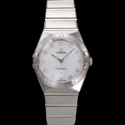 레플리카 [오메가] 여성용 컨스틀레이션 131.10.28.60.55.001 쿼츠 무브먼트 28mm 화이트 자개 다이얼 omg0144  