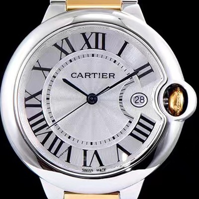 레플리카 [까르띠에] 남성용 발롱블루 드 까르띠에 W69009Z3 42사이즈 18k 옐로골드 화이트 다이얼 쿼츠 무브먼트 CAR0021  
