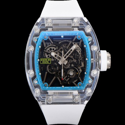 레플리카 [리차드밀러] 남성용 RM035-01 라파 수동/기계식 무브먼트 50mm 우레탄줄 스캘래톤 블랙 다이얼 ric0224  