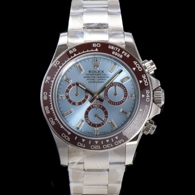 레플리카 [로렉스] 남성용 코스모그래프 데이토나 플래티넘 m126506-0002 세라믹 베젤 40mm 크로노그래프 7750 오토매틱 무브먼트 바게트 아이스 블루 다이얼 rol5321  