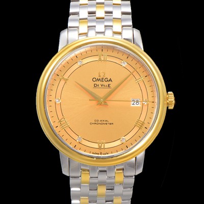 레플리카 [오메가] 남성용 드빌 프레스티지 424.20.40.20.58.001 오토매틱 Cal.8800타입 39.5mm 18K 옐로우골드 메탈줄 골드 다이얼 omg20203  