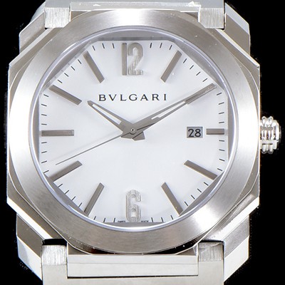 레플리카 [불가리] 남성용 옥토102105 BGO38C3SSD 화이트 다이얼 브레이슬릿 오토매틱 무브먼트 BVL4303  