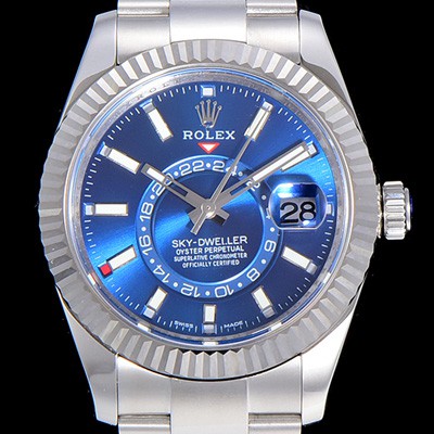 레플리카 [로렉스]남성용 스카이더웰러 오이스터퍼페츄얼 39미리 오토매틱 블루다이얼 ROL44933  