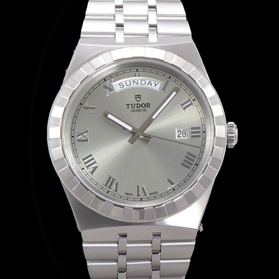 레플리카 [튜더] 남성용 로얄 워치 오토매틱 스위스 ETA2836-2 타입 41mm 메탈줄 실버다이얼 tud5152  