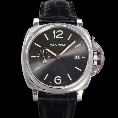 레플리카 [파네라이] 남성용 루미노르 듀 PAM01250 42mm 오토매틱 Cal.P.900 타입 가죽줄 카본 블랙 다이얼 pan5197  