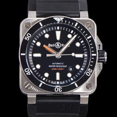 레플리카 [벨엔로즈] 남성용 BR03-92 다이버 스틸 오토매틱 ETA2836-2 타입 42mm 우레탄줄 블랙다이얼 bel70847  