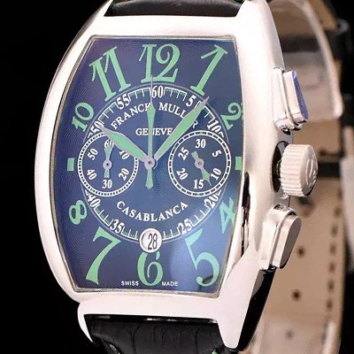 레플리카 [프랭크 뮬러] 남성용 카사블란카 크로노 블랙 다이얼 FRA4212  