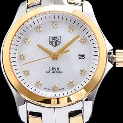 레플리카 [테그호이어] 여성용 링크 시리즈 화이트 다이얼 스위스 쿼츠 무브먼트 TAG0203  
