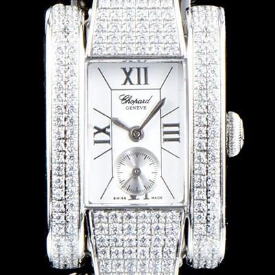 레플리카 [쇼파드] 여성용 라 스트라다 스위스 쿼츠 화이트 쥬얼리 베젤 실버다이얼 CHO0415  