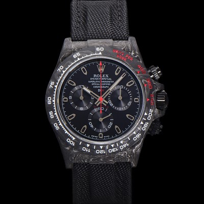 레플리카 [로렉스]남성용 데이토나 DIW 포지드카본 커스텀 40미리 크로노그래프 오토매틱 Cal.4130 무브먼트 블랙다이얼 ROL86030  