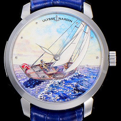 레플리카 [율리스 나르딘]남성용 클라시코 마나라 매뉴팩처 40MM 오토매틱 그림다이얼 ULY36263  