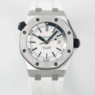 레플리카 [오데마피게] 남성용 로얄오크 오프쇼어 15710ST.OO.A010CA.01 신형 다이버!! 42mm 오토매틱 Cal.3120무브먼트 화이트 다이얼 aud6574  