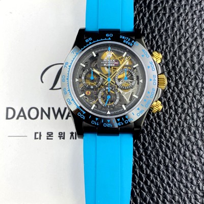레플리카 [로렉스]남성용 하이엔드 데이토나 세라믹 베젤 40mm 크로노그래프 오토매틱 Cal.4130 무브먼트 스켈레톤 다이얼 rol5660  