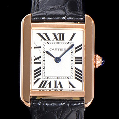 레플리카 [까르띠에] 여성용 신상 탱크 W5200005 악어가죽  31mm 로즈골드 화이트 다이얼 쿼츠므브먼트 CAR01572  